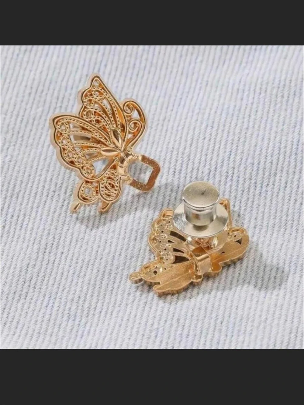 Gold Butterfly Waist Cincher Clip Accessory